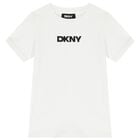 Girls White Logo T-Shirt, 1, hi-res