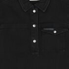 Girls Black Denim Dress, 1, hi-res