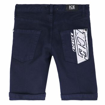 Boys Navy Bermuda Shorts