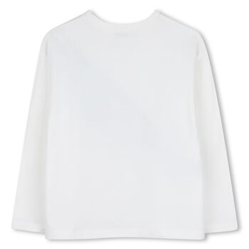 Boys Ivory Bag Long Sleeve Top