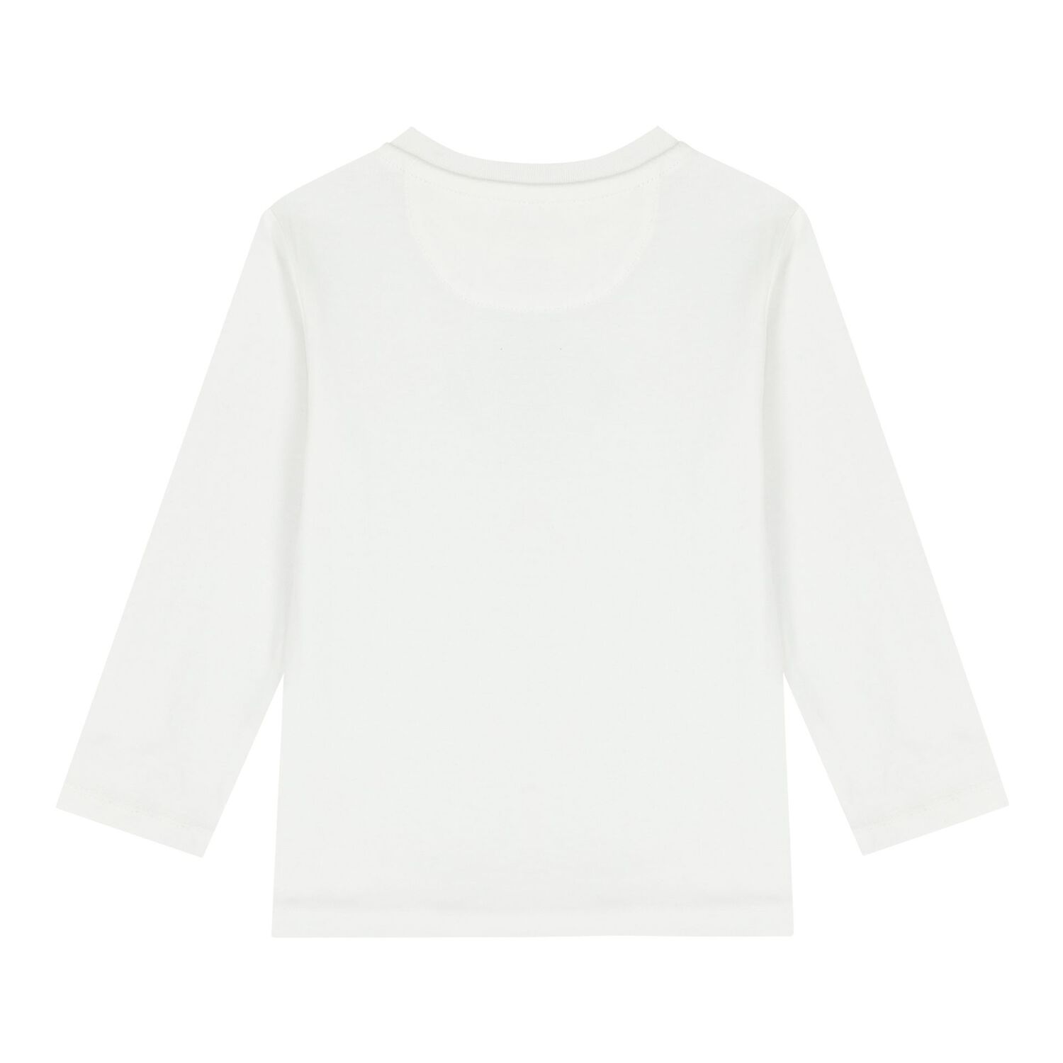 Baby Boys White Logo Long Sleeve Top, 1, hi-res