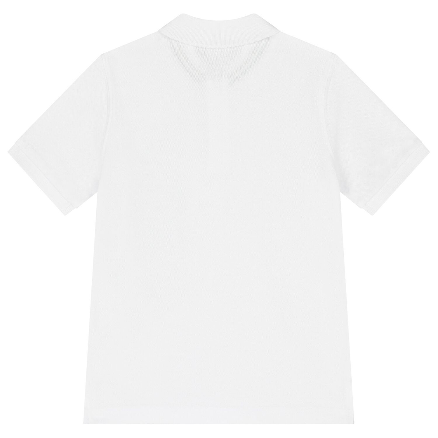 Boys White Logo Polo Shirt, 2, hi-res
