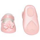 Baby Girls Pink Flower Pre Walker Shoes, 3, hi-res