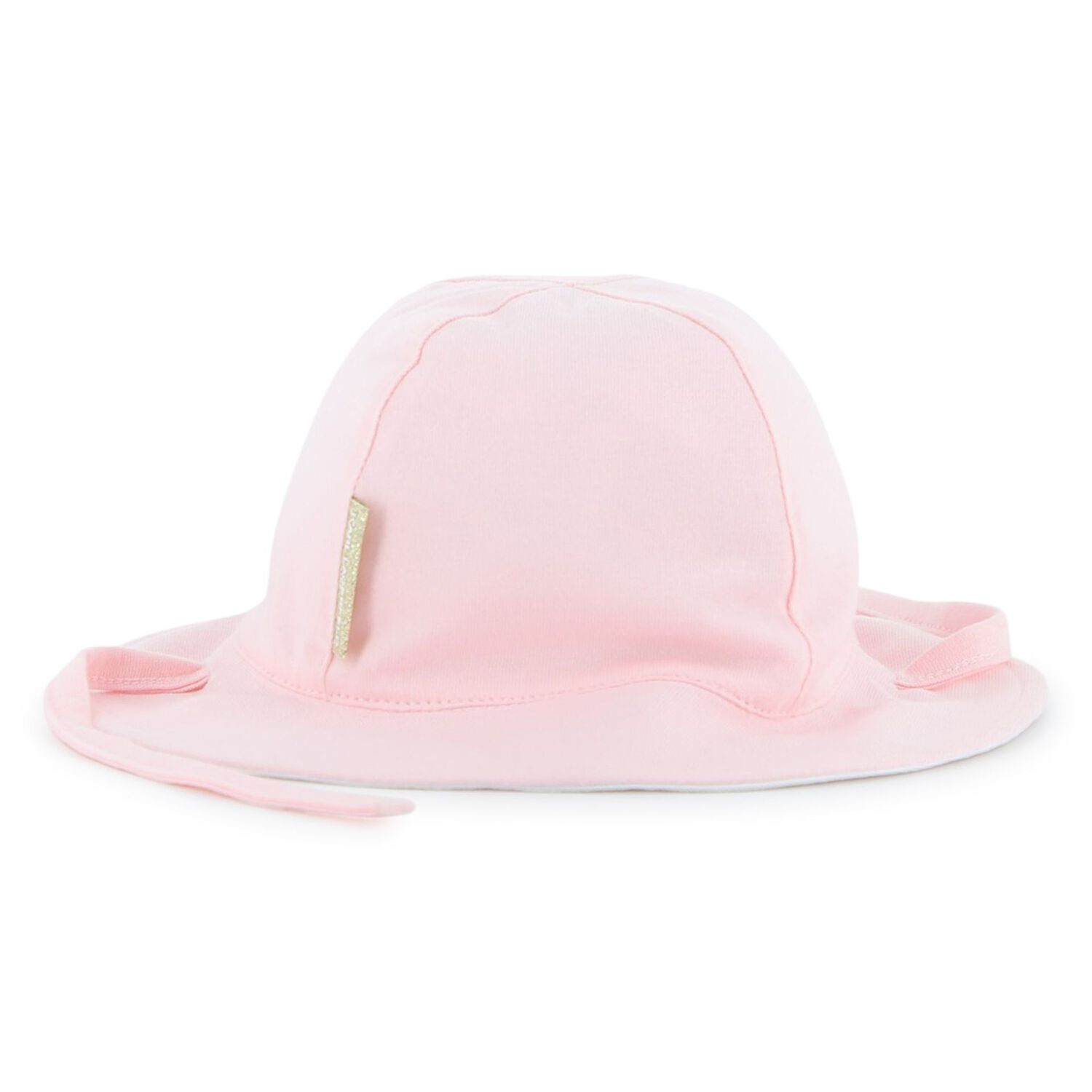 Baby Girls Pink & White Logo Reversible Logo Hat, 1, hi-res