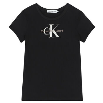 Girls Black Logo T-Shirt