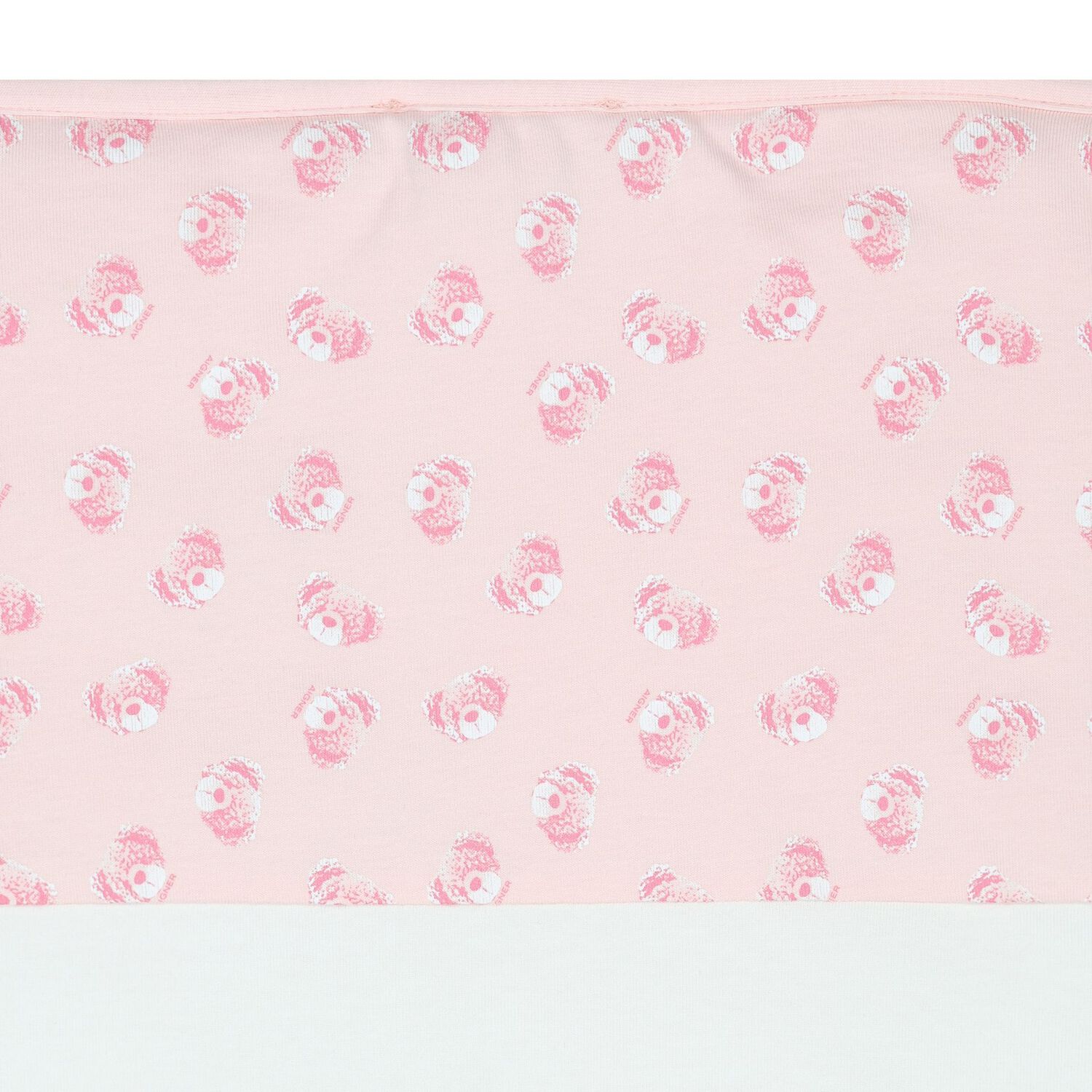 Baby Girls White & Pink Teddy Bear Logo Blanket , 3, hi-res