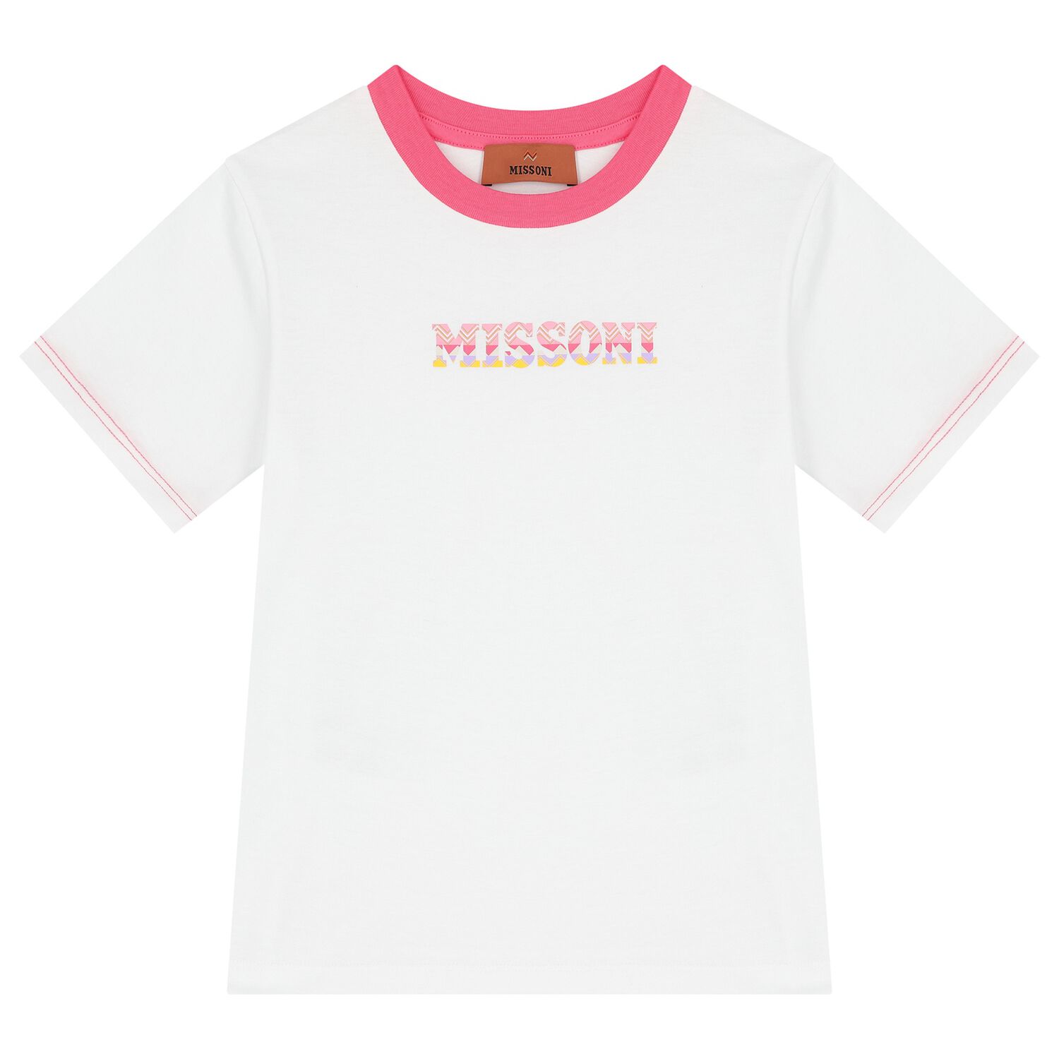 Girls White Logo T-Shirt, 1, hi-res
