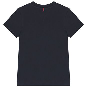 Boys Navy Blue Logo T-Shirt