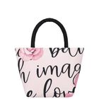 Girls Pink & Black Bow Hand Bag, 1, hi-res
