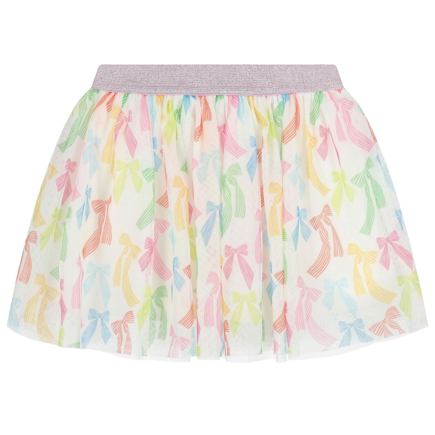 Girls White Bow Skirt Set, 1, hi-res