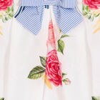 Younger Girls White Floral Dress Set, 1, hi-res