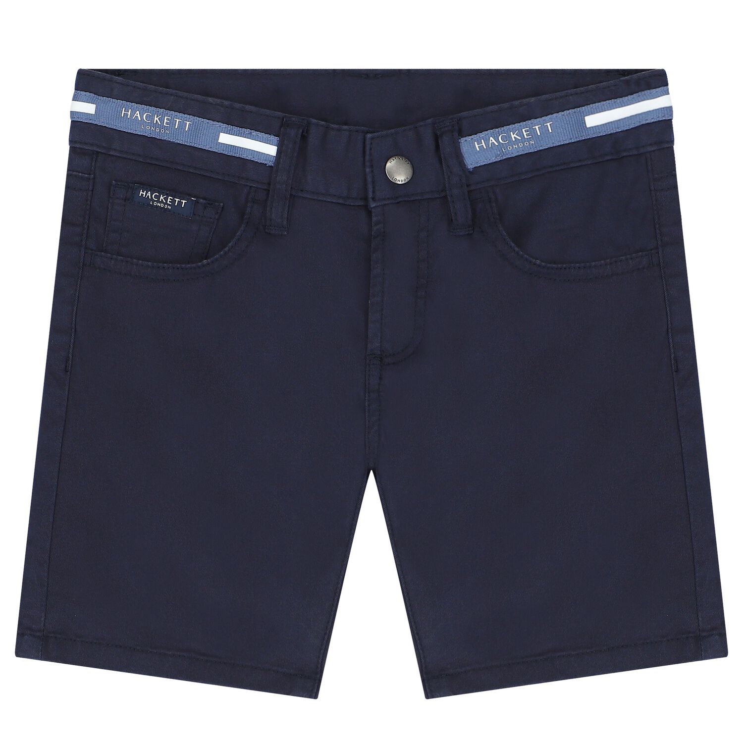 Boys Navy Blue Logo Shorts, 2, hi-res