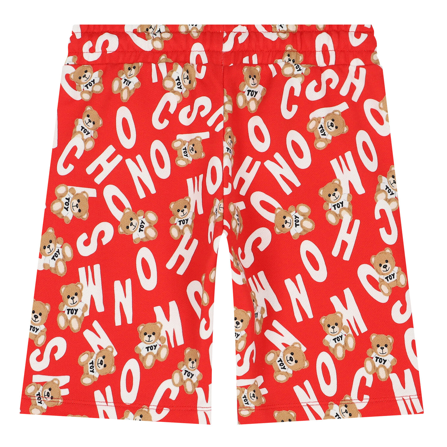 Boys Red Teddy Logo Shorts, 3, hi-res