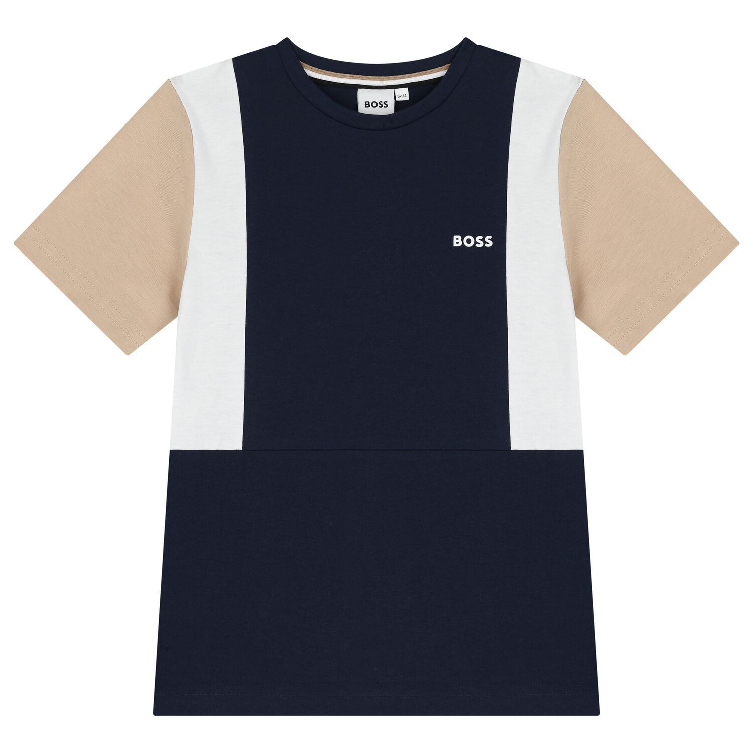 Boys Navy Blue Logo T-Shirt, 2, hi-res