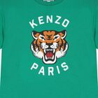Boys Green Tiger T-Shirt, 1, hi-res