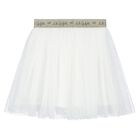Girls White Tulle Skirt, 1, hi-res