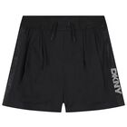 Girls Black Logo Shorts, 1, hi-res