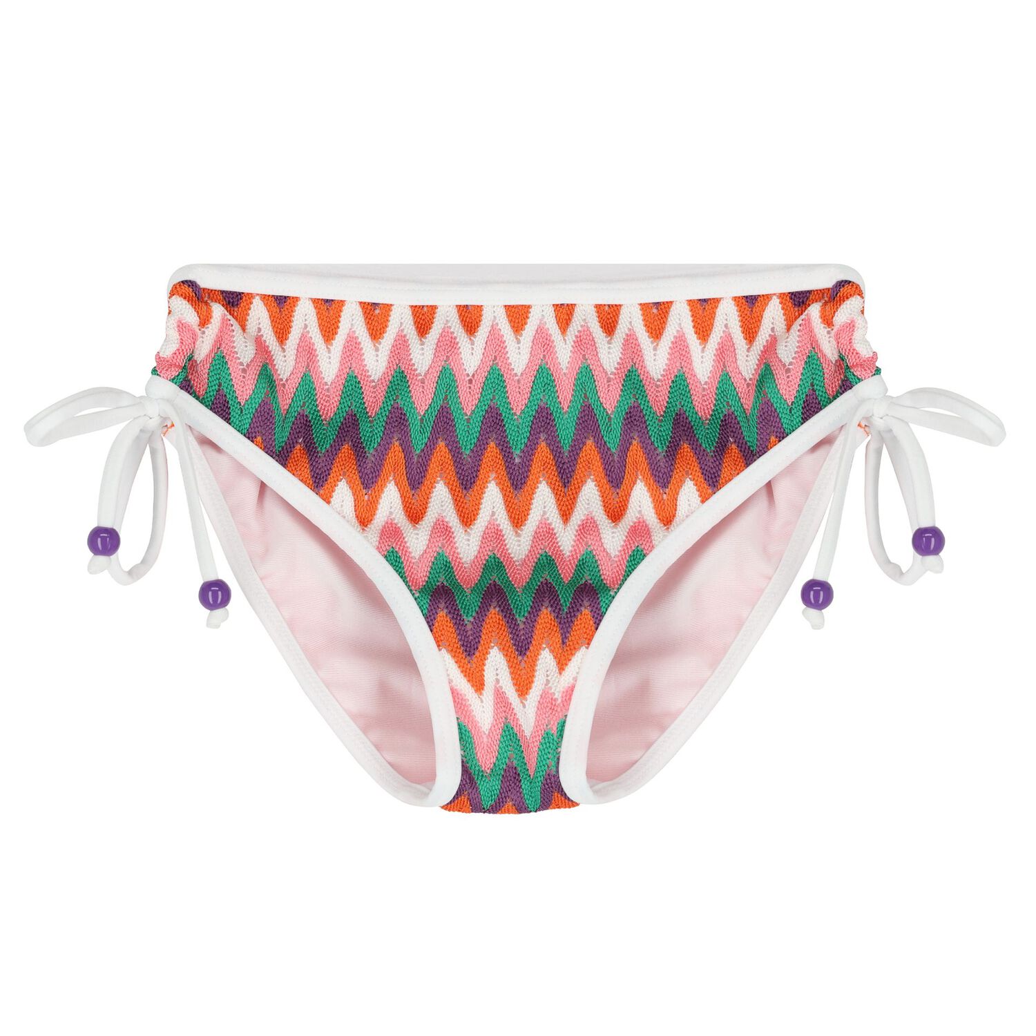 Girls Multi-Coloured Zig-Zag Bikini, 1, hi-res