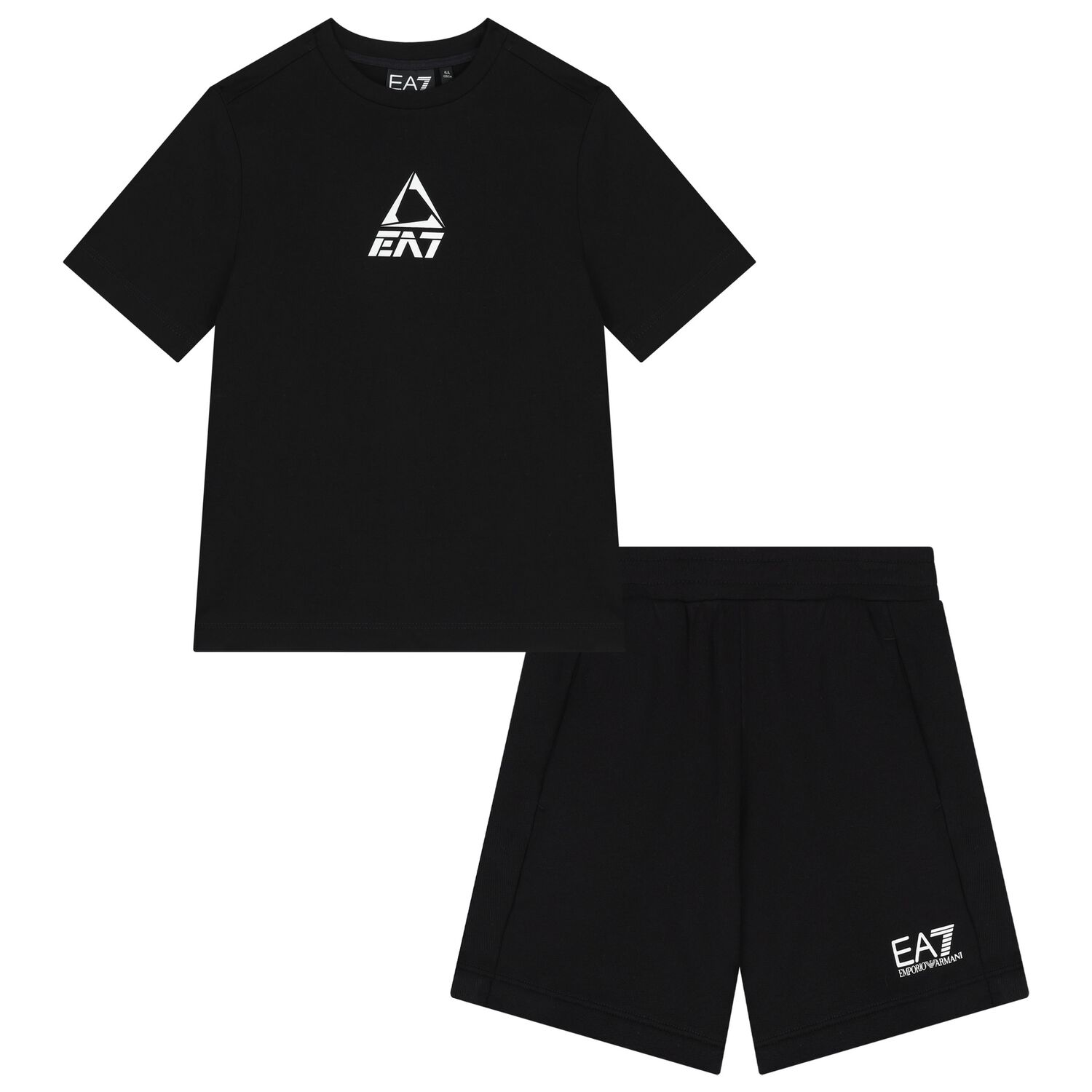 Boys Black Logo Shorts Set, 3, hi-res