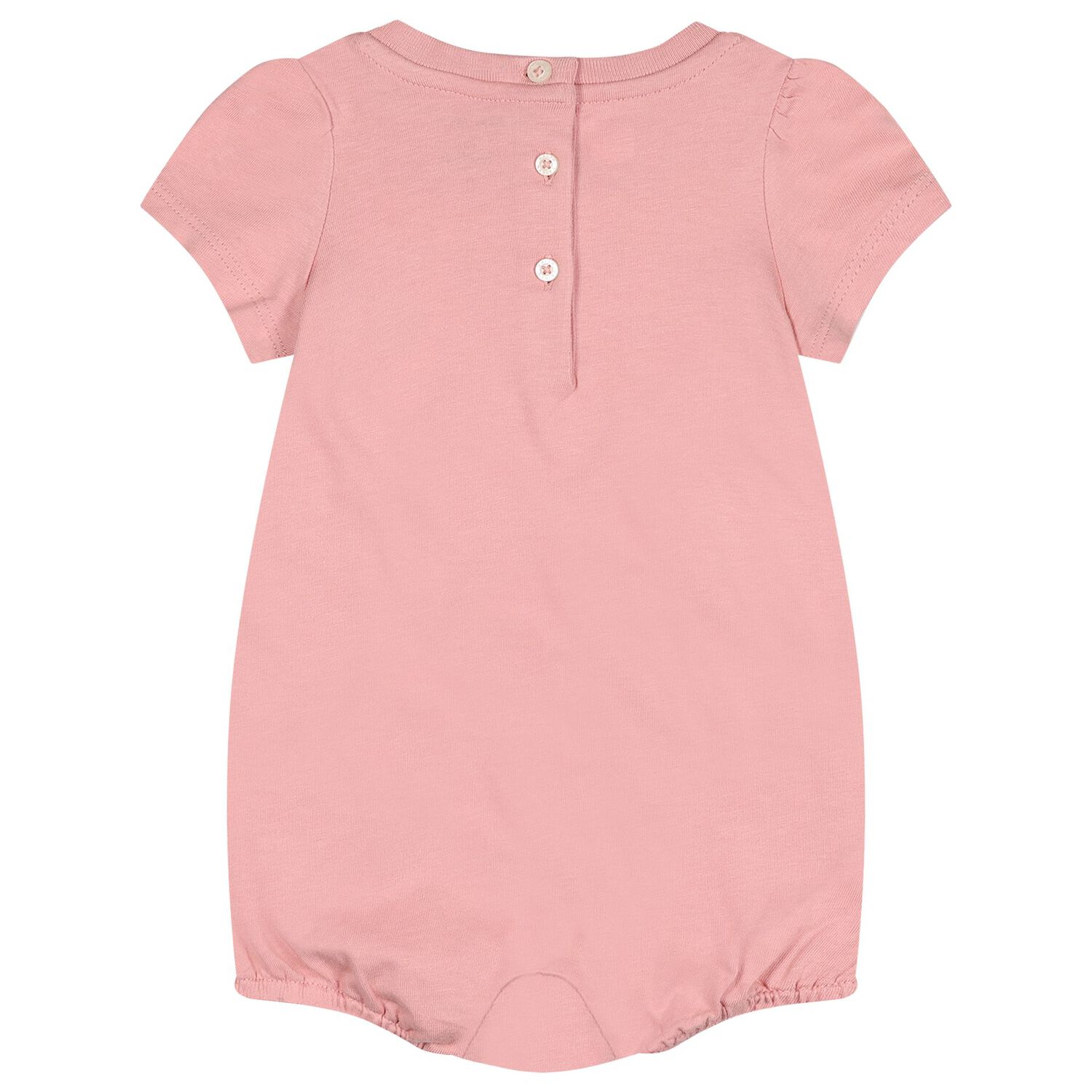 Baby Girls Pink Logo Romper, 1, hi-res
