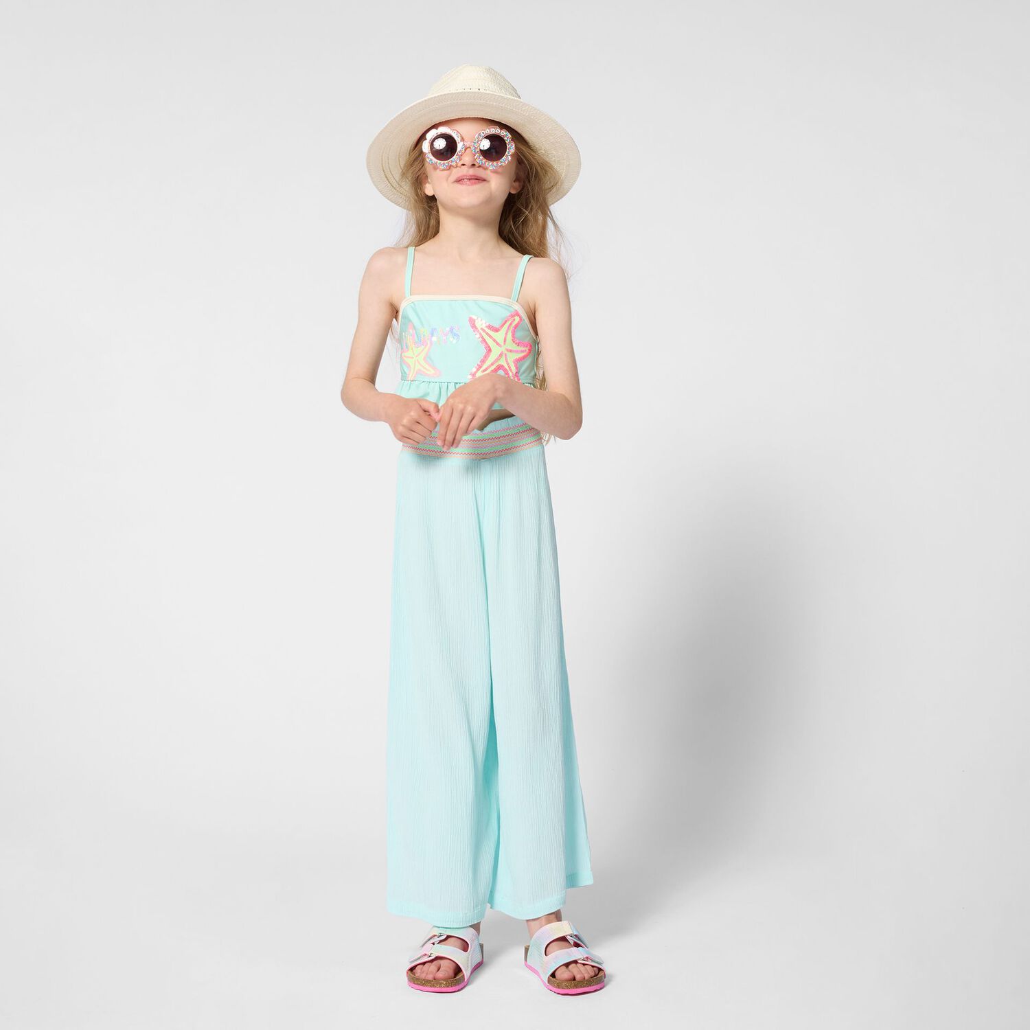 Girls Blue Logo Sunglasses, 2, hi-res