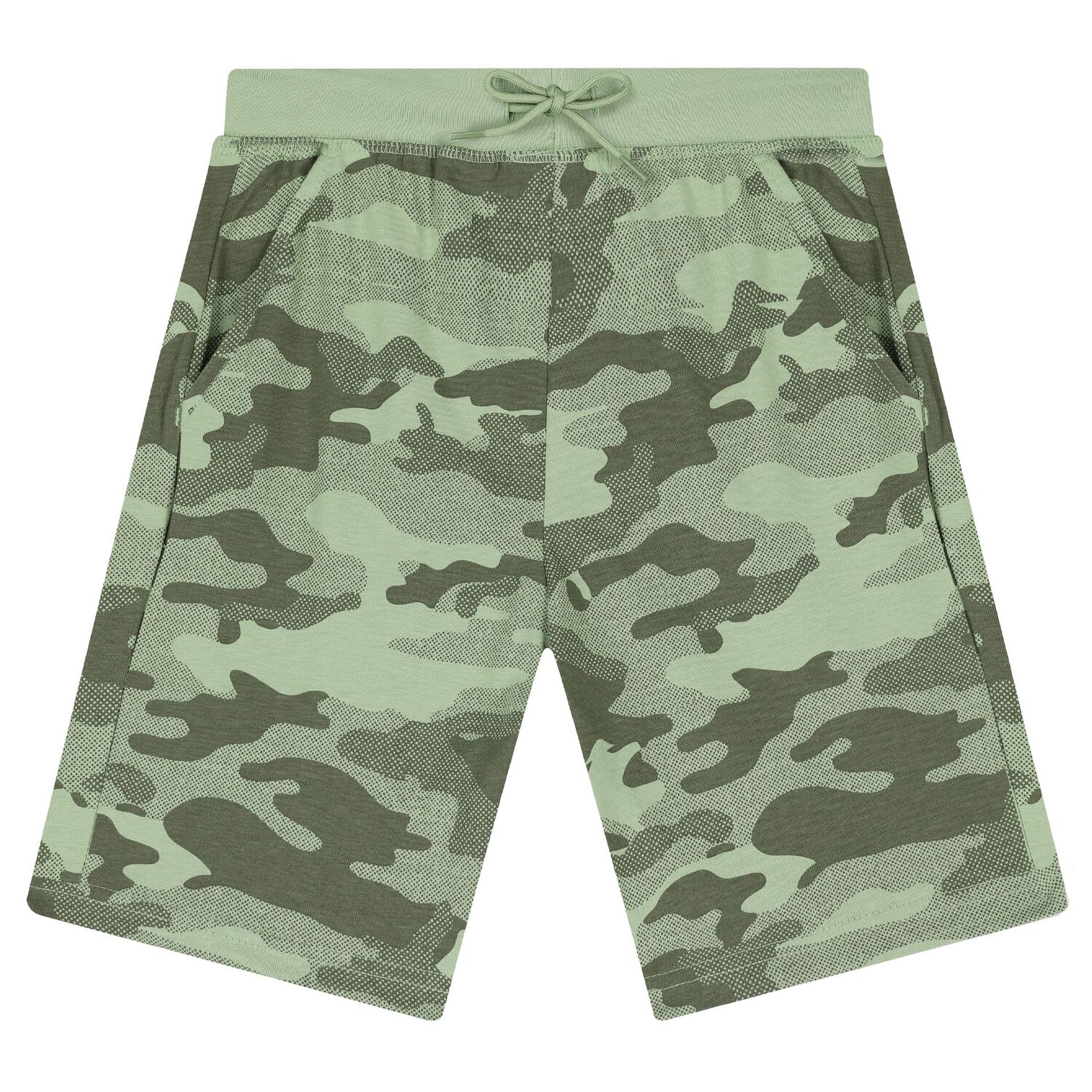 Boys White & Green Dog Shorts Set, 1, hi-res