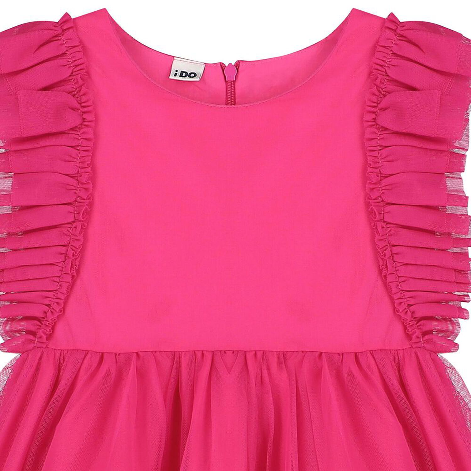 Girls Pink Ruffled Tulle Dress, 1, hi-res image number null