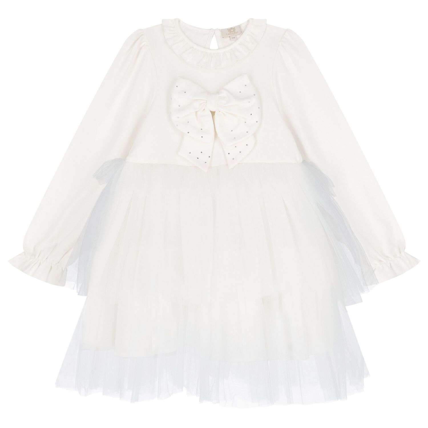 Girls Ivory Tulle Dress Set, 2, hi-res