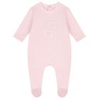 Baby Girls Pink Logo Babygrow Set, 1, hi-res