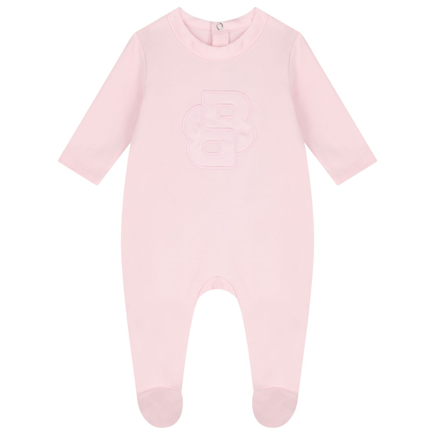 Baby Girls Pink Logo Babygrow Set, 1, hi-res