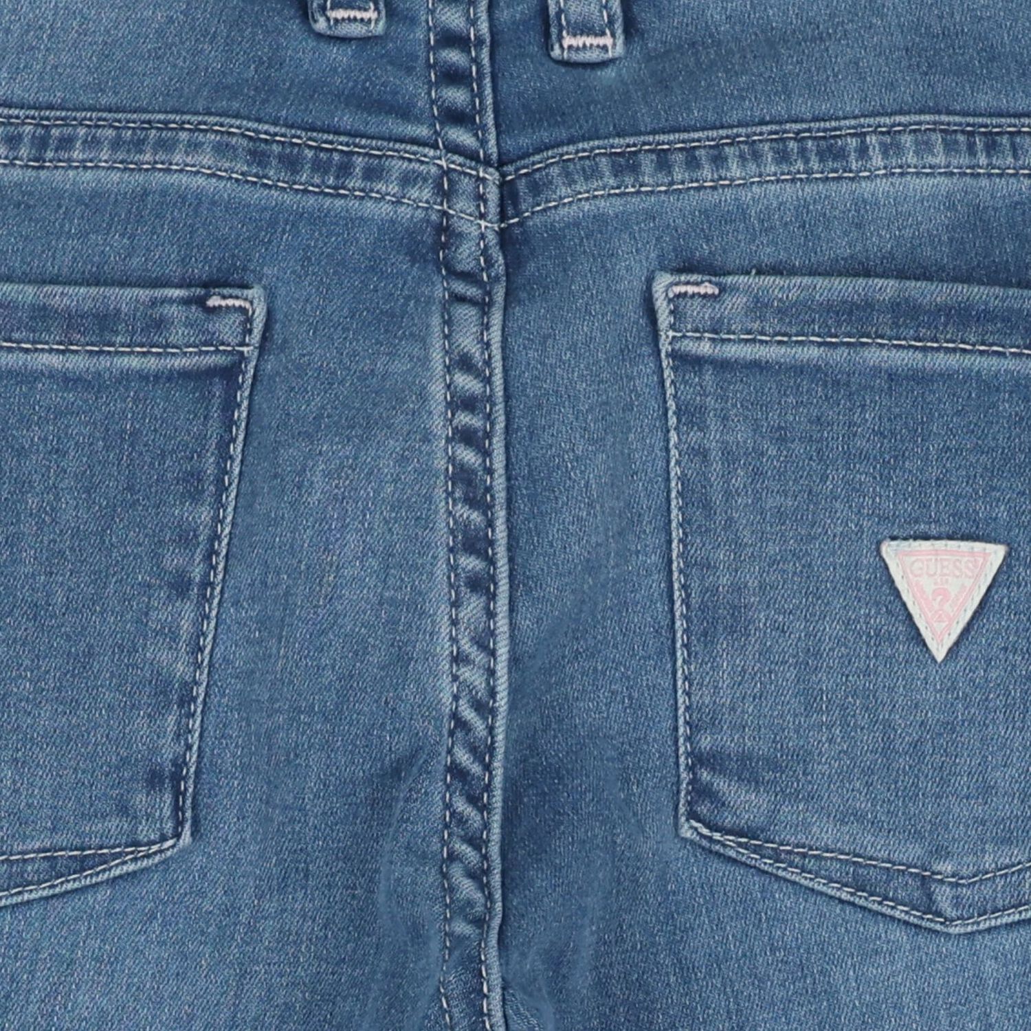Girls Blue Logo Denim Jeans, 1, hi-res image number null