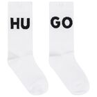 Boys Black & White Logo Socks (2 Pack), 1, hi-res