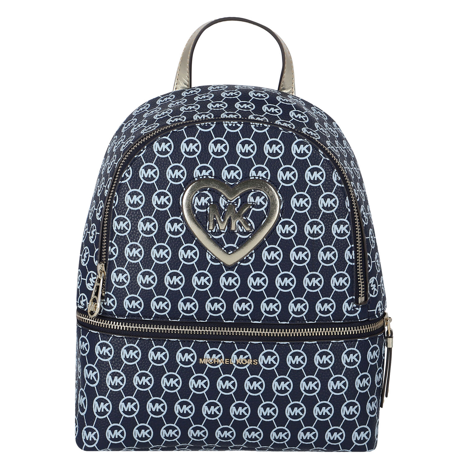 Girls Navy Logo Backpack, 1, hi-res