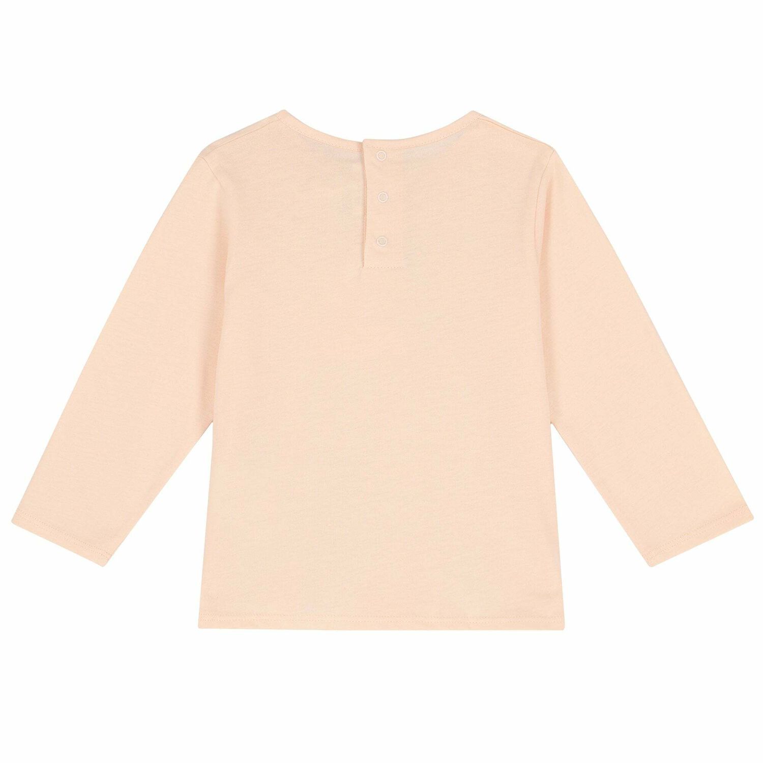 Younger Girls Pale Pink Logo Long Sleeve Top, 1, hi-res image number null