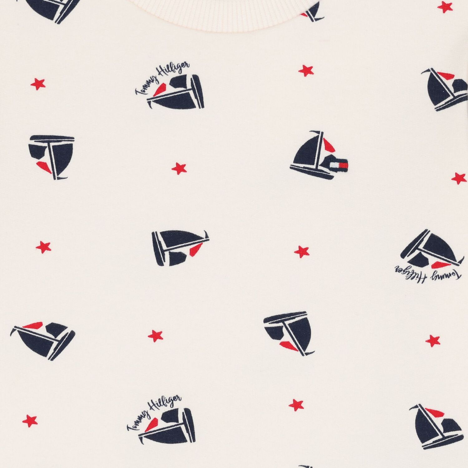 Ivory Sailboat Logo Baby Sweatshirt, 1, hi-res
