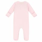 Baby Girls Pink Polka Dot Babygrow, 2, hi-res