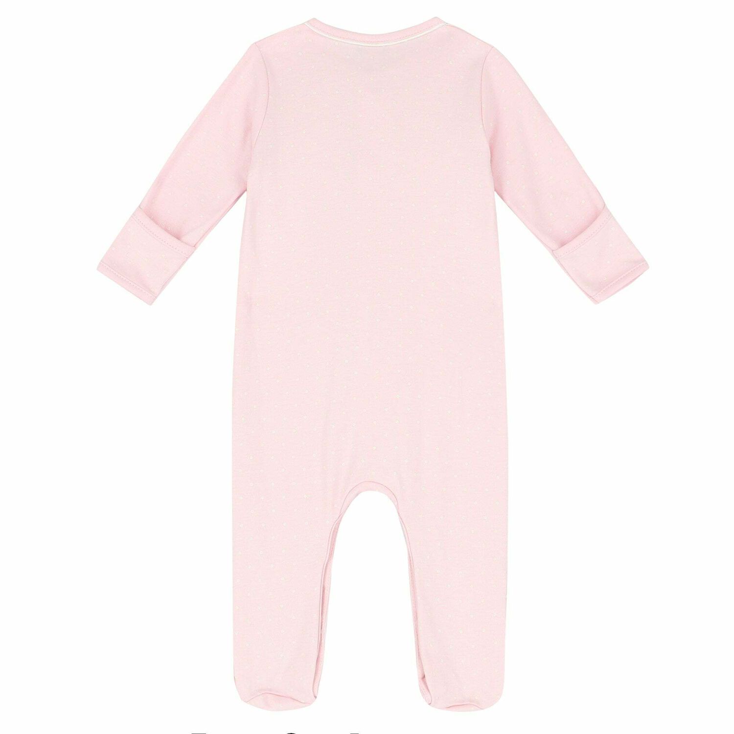 Baby Girls Pink Polka Dot Babygrow, 2, hi-res