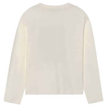 Boys Ivory Basketball Long Sleeve Top
