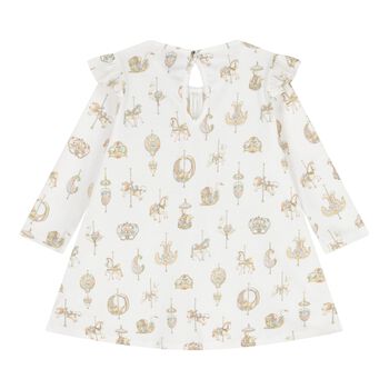 Baby Girls White Carousel Dress