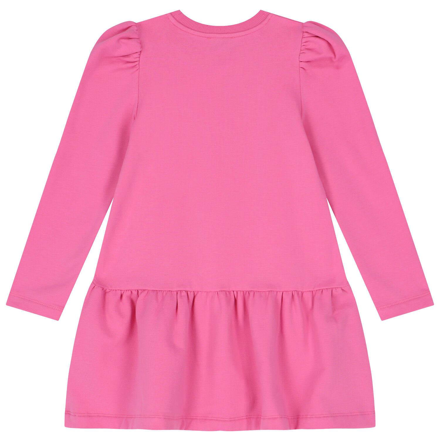 Girls Pink Teddy Bear Logo Dress, 2, hi-res