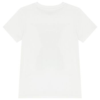 White Teddy Bear Logo T-Shirt