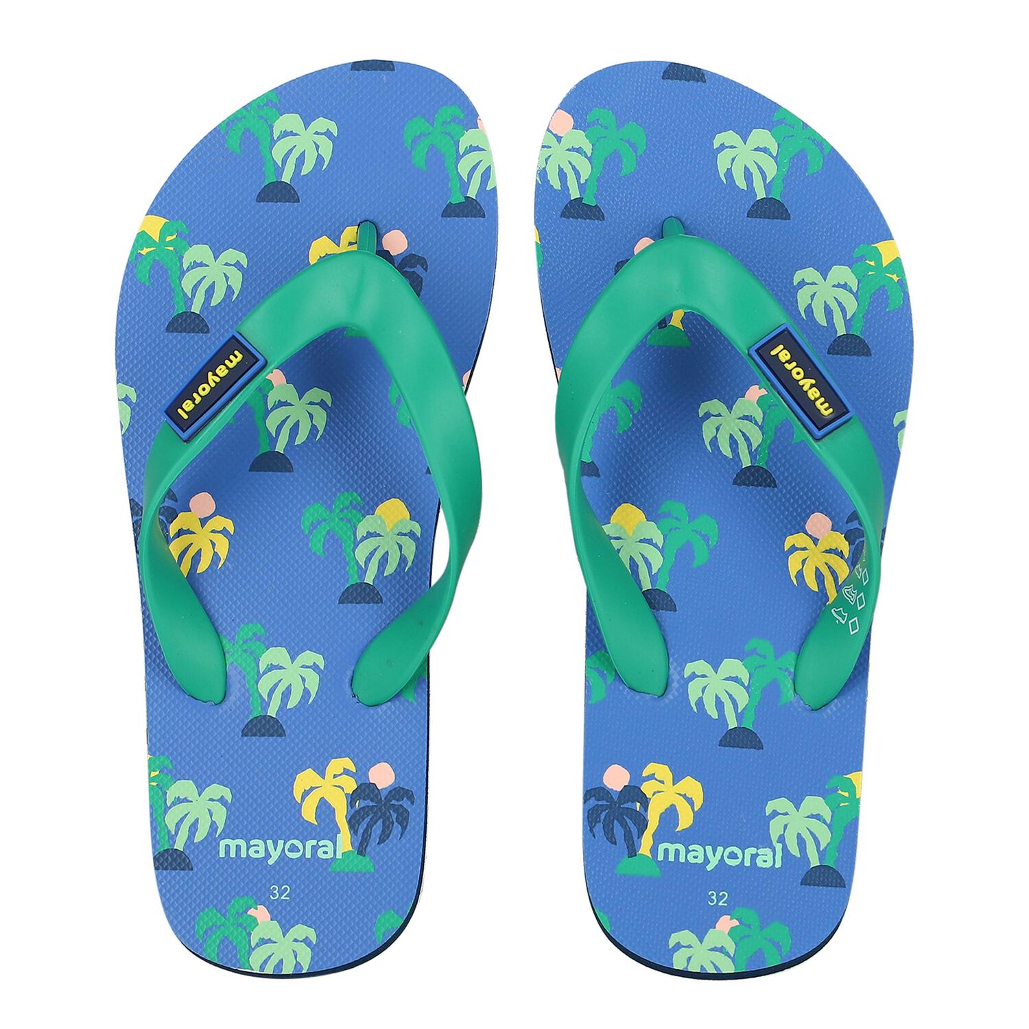 Boys Blue & Green Flip Flops, 2, hi-res
