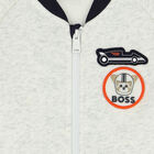 Baby Boys Grey Logo Zip Up Top, 1, hi-res