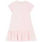 Girls Pink Logo Dress, 1, hi-res