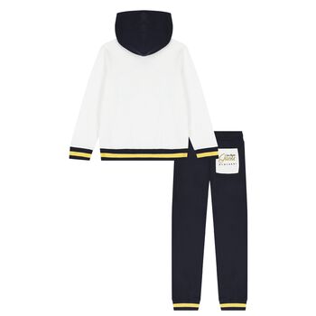 Boys Navy Blue & White Logo Tracksuit