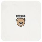 White Teddy Bear Logo Baby Blanket, 1, hi-res