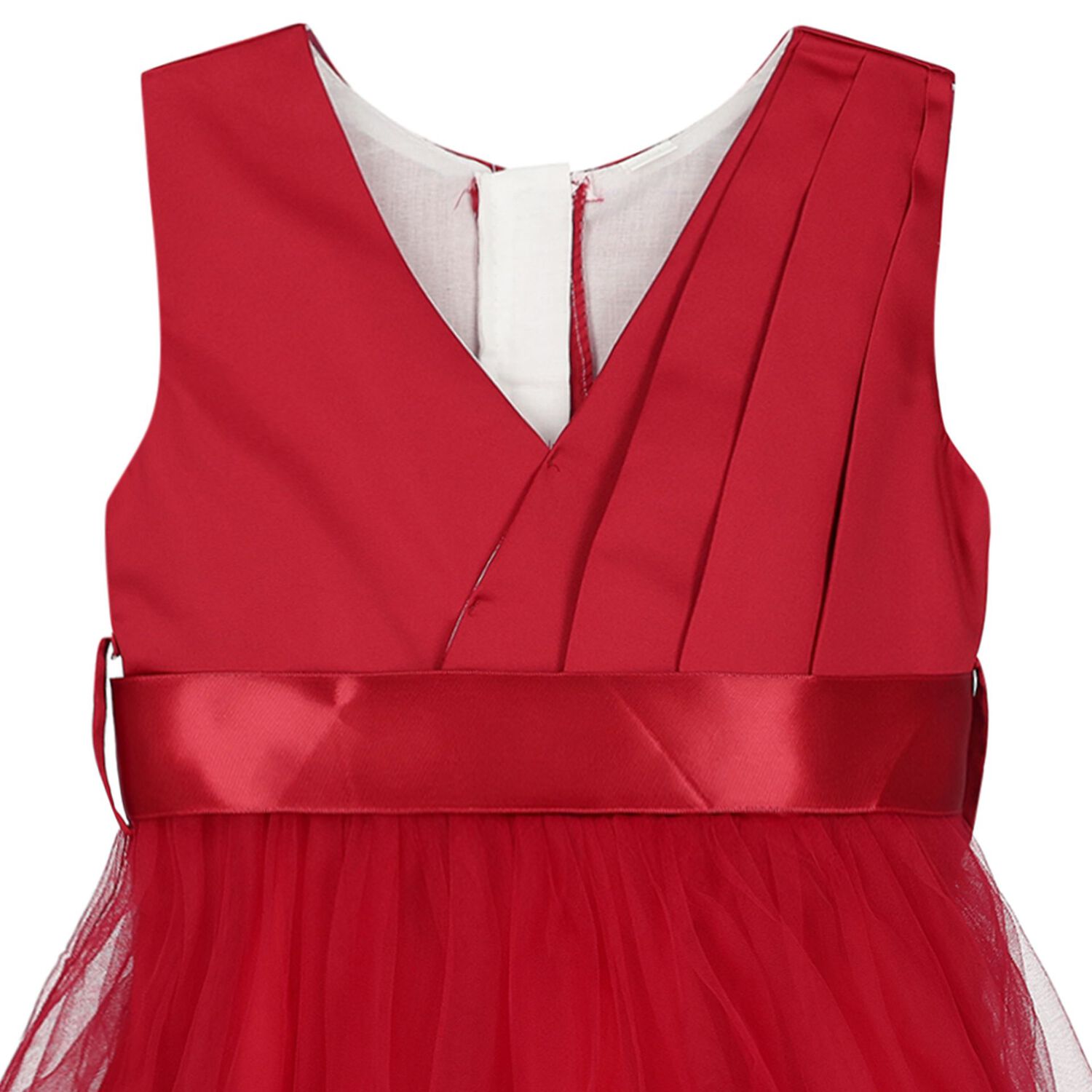 Girls Red Ruffle Tulle Dress, 1, hi-res image number null
