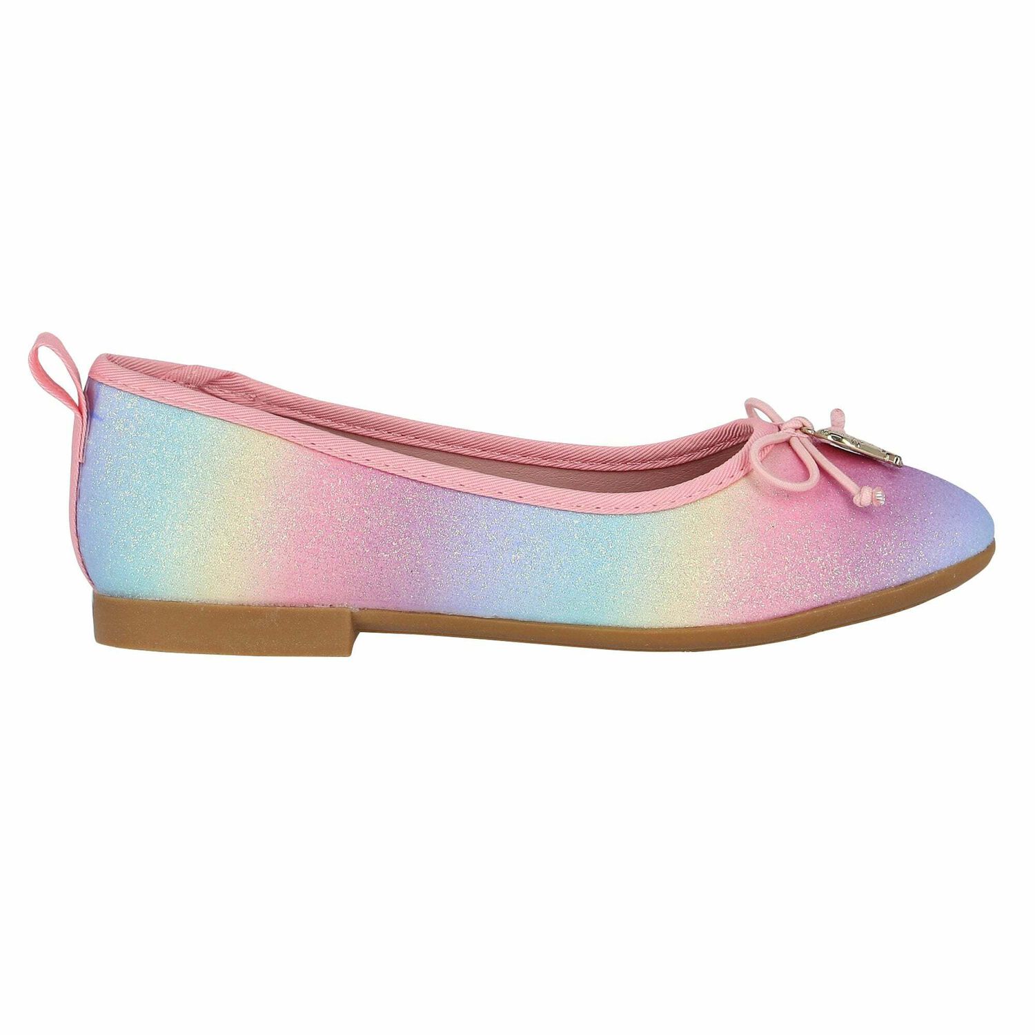 Girls Rainbow Glitter Shoes, 1, hi-res