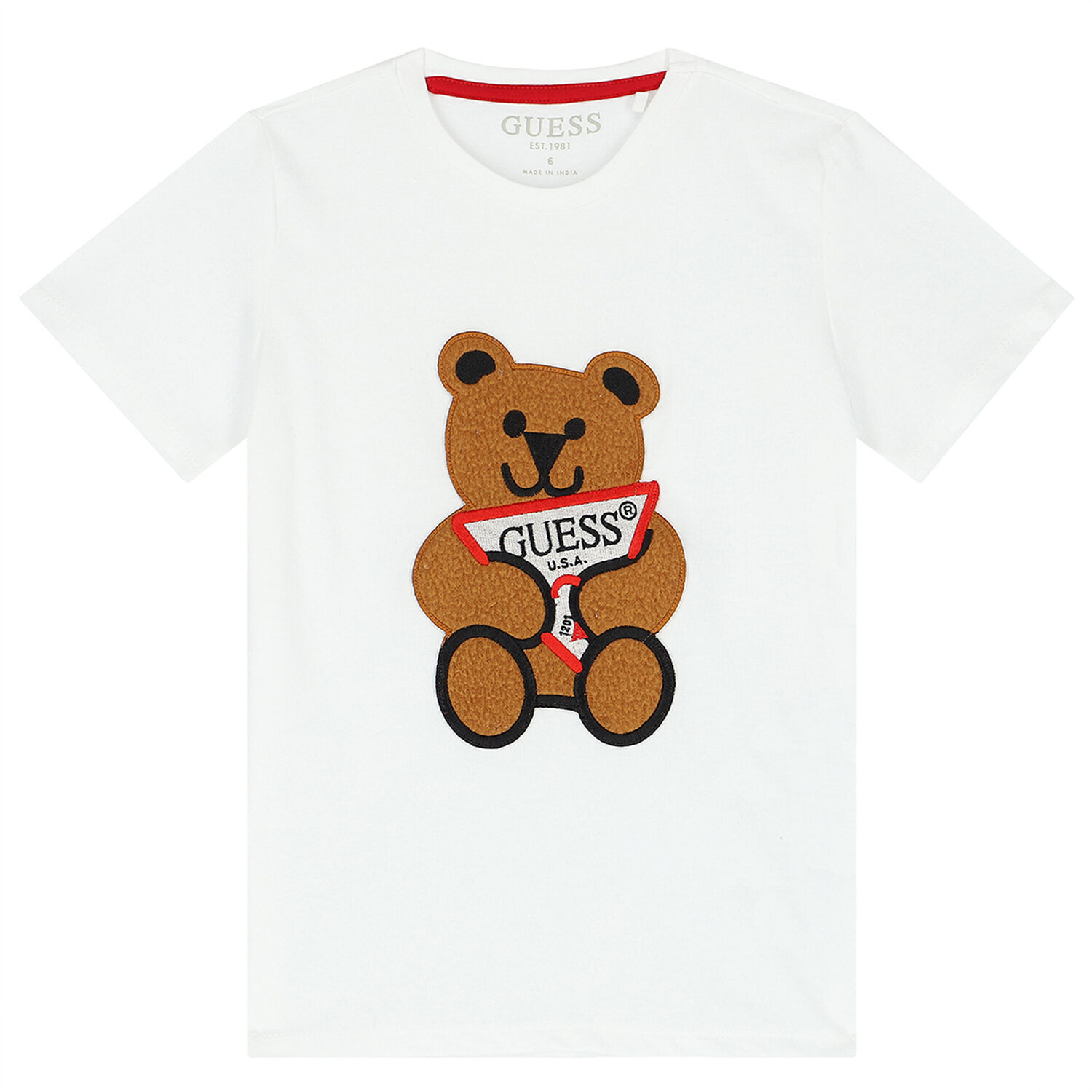 Younger Boys White Teddy Logo T-Shirt, 1, hi-res image number null