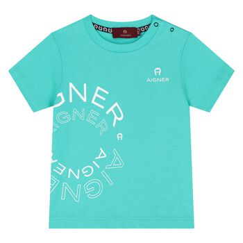 Younger Boys Turquoise Logo T-Shirt